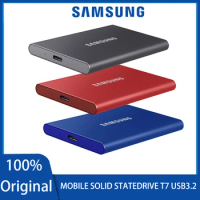 Original SAMSUNG PSSD T7 Portable USB 3.2 Gen 2 1TB 2TB SSD Solid State Drive, Mobile Hard Disk Storage, SSD Type C for PC