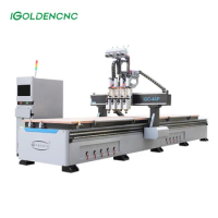 Multi Spindle 4*8ft 1325 2030 1530 Router Nesting Wood Furniture Kitchen Cabinet Making Machinery Price