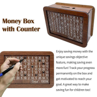Wooden crafts piggy bank children's puzzle piggy bank banknotes wonden money box