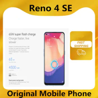 In Stock Oppo Reno 4 SE 5G Mobile Phone 48.0MP 4 Cameras Android 10.0 6.43" 60HZ 2400x1080 65W Charger Dimensity 720 Face ID