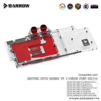 BARROW Water Block use for ZOTAC RTX2080Ti 11GD6 AMP / PGF Extreme OC14 / Support Original Backplate 5V 3PIN Header RGB