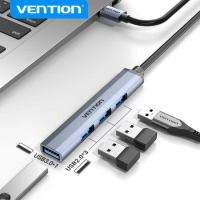 Vention USB C Hub High Speed 4 Ports Multi Type C to USB Hub Splitter Adapter for MacBook Pro iPad Pro Xiaomi Lenovo USB Hub