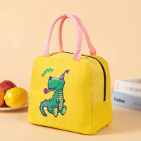 Portable Thickened Thermal Insulation Bento Bag Cartoon Thermal Insulation Lunch Box Bag Large Capacity Tall Lunch Bag for Men