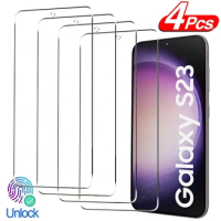 4PCS Screen Protector For Samsung S23 S22 Plus S20 S21 FE S10 Lite Tempered Glass For Samsung S23 FE S22 S20 S21 Plus Glass