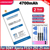 LOSONCOER 4700mAh LIS1594ERPC For Sony Xperia Z5 Mini Z5 Compact E5823 E5803 Battery XA Ultra C6 F3216 F3215 F3216Xc Xmini F5321
