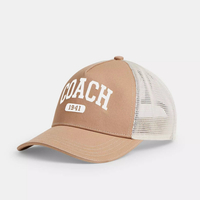 COACH 刺繡LOGO透氣網帽 棒球帽 帽子 遮陽帽 CAA61 棕色(現貨)▶指定Outlet商品5折起☆現貨【送禮首選★APP下單點數4倍送】
