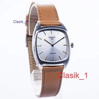 Original 100%!! TISSOT Stylist T159.909.16.031.00 Jam Tangan Wanita | Silver Dial Brown Leather Stra