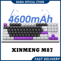 Xinmeng M87 Mechanical Keyboard 87 Keys Tri Mode Bluetooth Wireless Keyboard Hotswap Rgb Backlit Accessory For Computer Pc Gifts