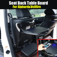 For Toyota alphard 30 accessories Crown Vellfire Seat Back Table Board with Foot Rest Portable Activity Folding Table