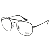 【RayBan 雷朋】光學眼鏡 復古雙槓多邊框(黑#RB3648V 2509-54mm)