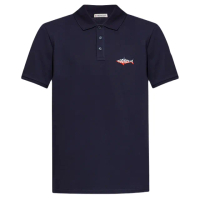 【MONCLER】春夏新款 男款 品牌LOGO 短袖POLO衫-深藍色(S號、M號、L號、XL號、XXL號)