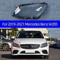 Car Headlight Headlamp Light Glass Lens Case Auto Shell Cover For 2019-2021 Benz W205 C180 C200 C260L C280 C300
