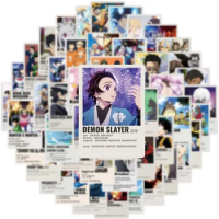 10/50PCS Mix Anime Poster Stickers Suitcase Laptop Phone Graffiti Anime Stickers Demon Slayer Hunter x Hunter Jujutsu Kaisen