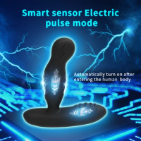 Electric Shock Pulse Male Prostate Massager Sex Toys For Men Vibrating Wireless Prostate Stimulator Butt Anal Plug Vibrators