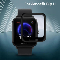 Soft Fibre Glass Protective Film Cover For XiaoMi HuaMi Amazfit Watch Bip U/PoP Full Screen Protector Watch Case