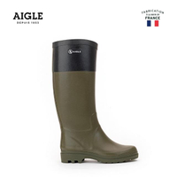【AIGLE】女 造型休閒膠靴(AG-F8492 軍綠)