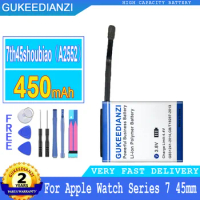 450mAh GUKEEDIANZI Battery 7th For Apple Watch Series 7 S7 series7 45mm A2552 Big Power bateria