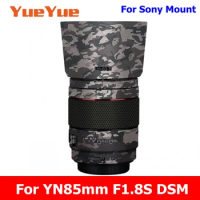 YN85mm F1.8S Decal Skin Vinyl Wrap Film Lens Body Protective Sticker Protector Coat For Yongnuo 85 F1.8 S DF DSM For Sony Mount