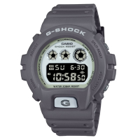 CASIO卡西歐 G-SHOCK 黑暗空間 散發光芒 酷炫設計電子錶款 灰 DW-6900HD-8_50mm