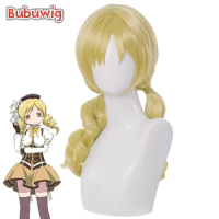 Bubuwig Synthetic Hair Tomoe Mami Cosplay Wigs Puella Magi Madoka Magica Tomoe Mami 45cm Long Wavy B