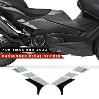 For yamaha tmax 560 2022 passenger pedal Sticker 3D Tank pad Stickers Oil Gas Protector Cover Decoration