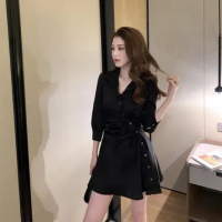 You Glow Fashion-Elegant Korean Slim Vintage Dress D095