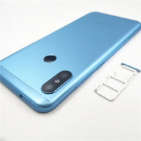 New for Xiaomi Mi A2 Lite / Redmi 6 Pro Battery Back Cover Rear Housing Metal Door Camera Glass Lens+Side Button+Sim Tray