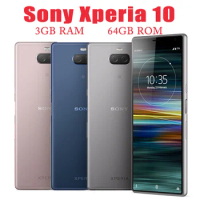 Sony Xperia 10 I3113 I4113 Android 4G LTE 6.0" 3GB RAM 64GB ROM 13MP&amp;5MP Cameras Fingerprint Original Unlocked Mobile Phone
