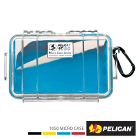 【PELICAN】1050 微型防水氣密箱 透明 藍(公司貨)