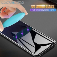 UV Liquid For Onepluus 7 7T 8 Pro Full Glue Cover Screen Protector Film For OnePlus 7T Pro One plus 7 8 Pro 8pro Tempered Glass