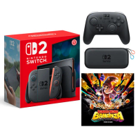 【Nintendo 任天堂】Switch 2 主機+《咚奇剛 蕉力全開》+《NS2 Pro控制器》+《NS2便攜包》+《9H鋼化貼》