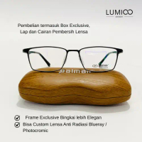LUMIOO Kacamata Minus dan Silinder Pria - Kacamata Photocromic Berubah Gelap