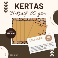 kertas Coklat B-kratf 80gsm/150gsm/200gsm/275gsm/300gsm ukuran F4 Stationery Paper