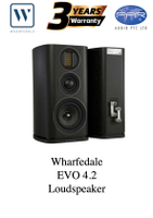 2025 Brand Authenticity  WHARFEDALE EVO 4.2 (BLACK) BOOKSHELF LOUDSPEAKER 3 YEARS WARRANTY