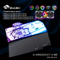 Bykski A-AR6900XT-X,GPU Block For Asrock RX6900XT/RX6800XT Phantom Gaming /Taichi X 16G OC Graphic Card Radiator,VGA Watercooler