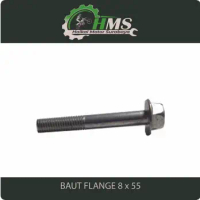 Baut Flange \8 x 55\" - Baud Ring Bibir Topi 8 mm Panjang 55 mm \"Kunci 12\" (Harga Per 1 PC)"