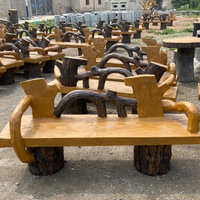 水泥仿樹皮坐凳景觀座椅靠背可定做戶外坐凳成品靠背公園長椅桌椅