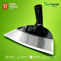 TANI TEKNIK Cangkul Sawah Baja Asli Super Tajam Anti Lengket Pacul Kebun Kuat Cangkul 26cm Lokal