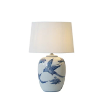 French China style blue and white ceramic desk lamp living room bedroom sofa corner several Nanyang bedside.