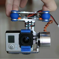 2-axis BGC Brushless Camera Gimbal GoPro3 Controller PTZ aluminum Full set of parts