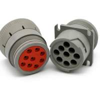 20Set 9 Pin Deutsch HD10 Series New ROHS Environmental Protection Connector Plug Non-Threaded Rear In Line HD16-9-16S HD14-9-16P