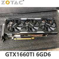 Used ZOTAC GTX 1660 Ti 1660 6GB 1660Ti 1660S Video Card GPU Graphics Cards Desktop PC Computer Game Nvidia Mining