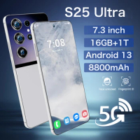 2024 Original S25 Ultra SmartPhone 4G/5G Network Cellphone 7.3 HD Android Mobile Phones Dual Sim Card 16GB+1TB 8800mAh Celulares