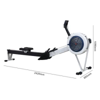 New Home Rower Machine Fitness Foldable Home Use Magnetic Air Resistance Rowing Machine Air Rower
