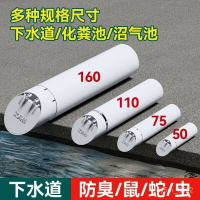 110pvc防臭地漏管止逆閥化糞池管道止迴閥重力閉閤防返排水管神器4Y OUMC
