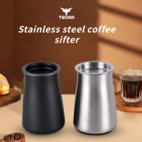 Stainless Steel Coffee Bean Powder Sieve Filter Coffee Cup Tank For Barista Grinder Tools Household Kitchen Coffee Accesspries