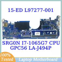 L97277-001 L97277-501 L97277-601 L93872-601 For HP 15-ED W/SRG0N I7-1065G7 CPU GPC56 LA-J494P Laptop Motherboard 100%Tested Good