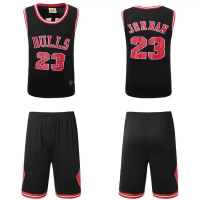 เสื้อบาสเก็ตบอล DIY เบอร์ ชุดเสื้อเจอร์ซีย์ Jordan Flyer, No.23 เสื้อแข่งปักลายกุหลาบ, ขายตรงจากโรงง