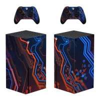 Red Circuit For Xbox Series X Skin Sticker For Xbox Series X Pvc Skins For Xbox Series X Vinyl Sticker Protective Skins 1
