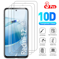 3Pcs For Xiaomi Redmi 12 4G 5G Clear tempered glass readmi Red Mi redmi12 Full coverage Anti-Scratch screen protector 6.79 inch